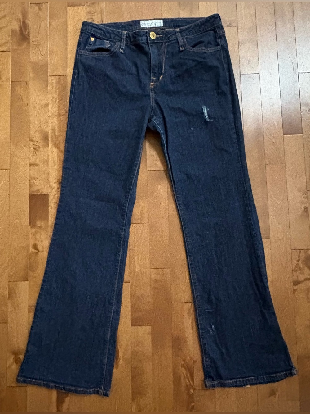 Vintage Y2K Phat Farm Phat Fashions Flare Jeans Dark Wash Size 16 Cat Logo